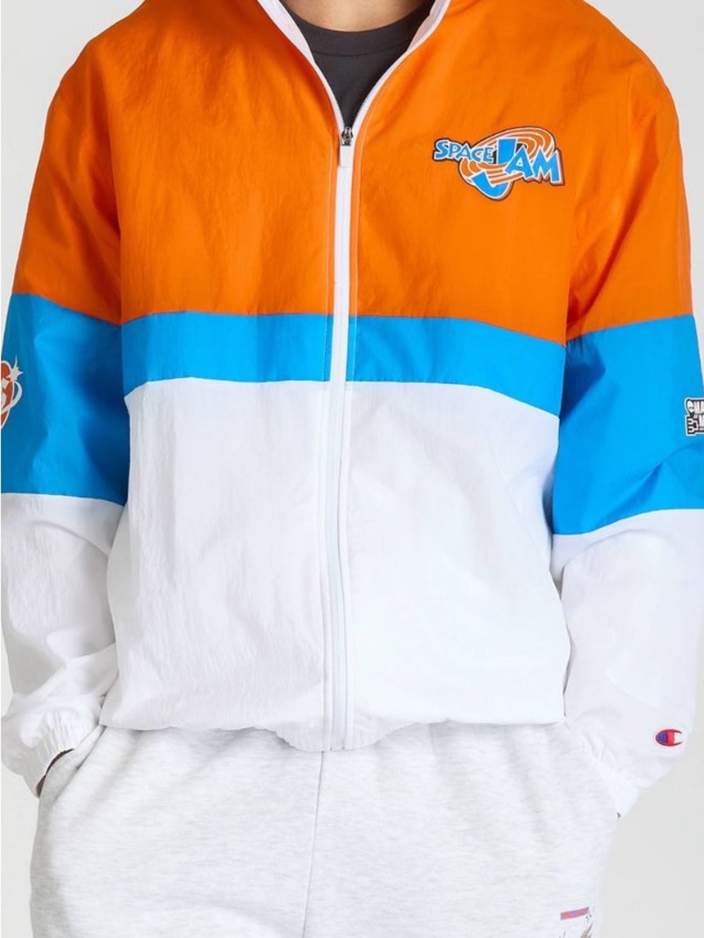 Champion x Space Jam Windbreaker — Orange/Blue/White